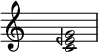 
\new Staff {
\hide Staff.TimeSignature \hide Staff.Stem \time 2/4
\accidentalStyle modern
\fixed c' {
<c eqf g>2
}}

