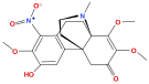 Chemical structure of 1-nitroaknadinine