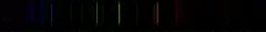 Color lines in a spectral range