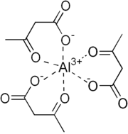 Skeletal formula of aluminium acetoacetate