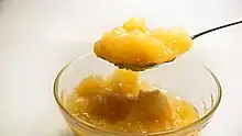 A bowl of applesauce