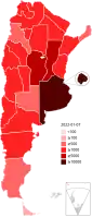 Number of confirmed COVID-19 deaths by province.