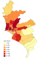 Map of confirmed deaths in Lima and Callao.
