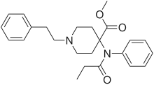Chemical structure of Carfentanil.