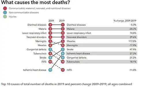The 10 top causes of deaths in Niger.