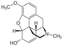Chemical structure of Codeine.