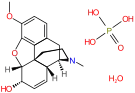 Chemical structure of codeine phosphate.