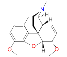 Chemical structure of dimethylmorphine.