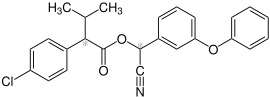 structural formula of fenvalerate with an unknown stereochemistry