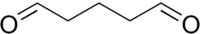 Skeletal formula of glutaraldehyde