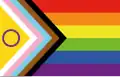 The Progress Pride flag with the intersex flag (2021)