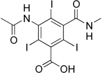 Skeletal formula of iotalamic acid