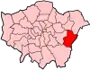 Location of the London Borough of Bexley in Greater London