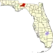 Map of Florida highlighting Leon County