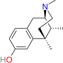 Chemical structure of Metazocine.