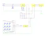 Wiring diagram for a hybrid wind/PV system