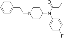 Chemical structure of Parafluorofentanyl.