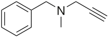 Skeletal formula of pargyline