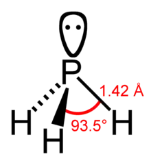 Skeletal formula of phosphine