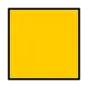 A yellow square, outlined in black