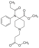 Chemical structure of remifentanil.