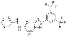 Skeletal formula of selinexor