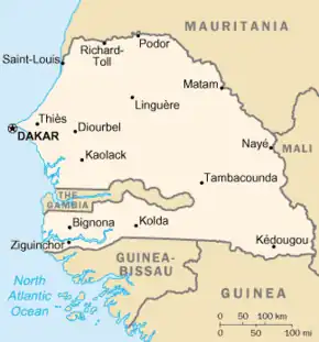 Map of Senegal