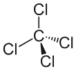 Structural formula of tetrachloride