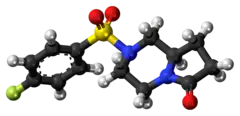 Ball-and-stick model of unifiram