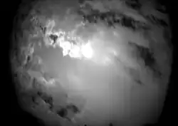 Mostly cloudy