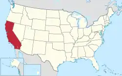 California's location within the United States