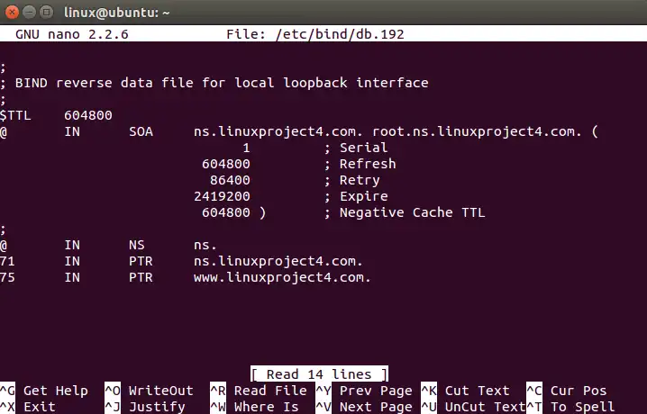 Creating a reverse zone file