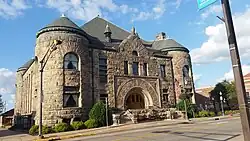 The large building the Mabel Tainter Center for Arts