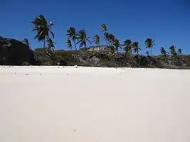 The Harrismith Ruins and a very sandy Cave Bay Beach in March 2013.