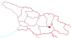 Location of Tbilisi within Georgia