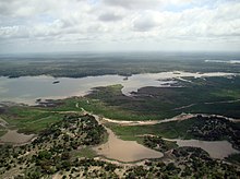 Aerial view of The Selous Game Reserve